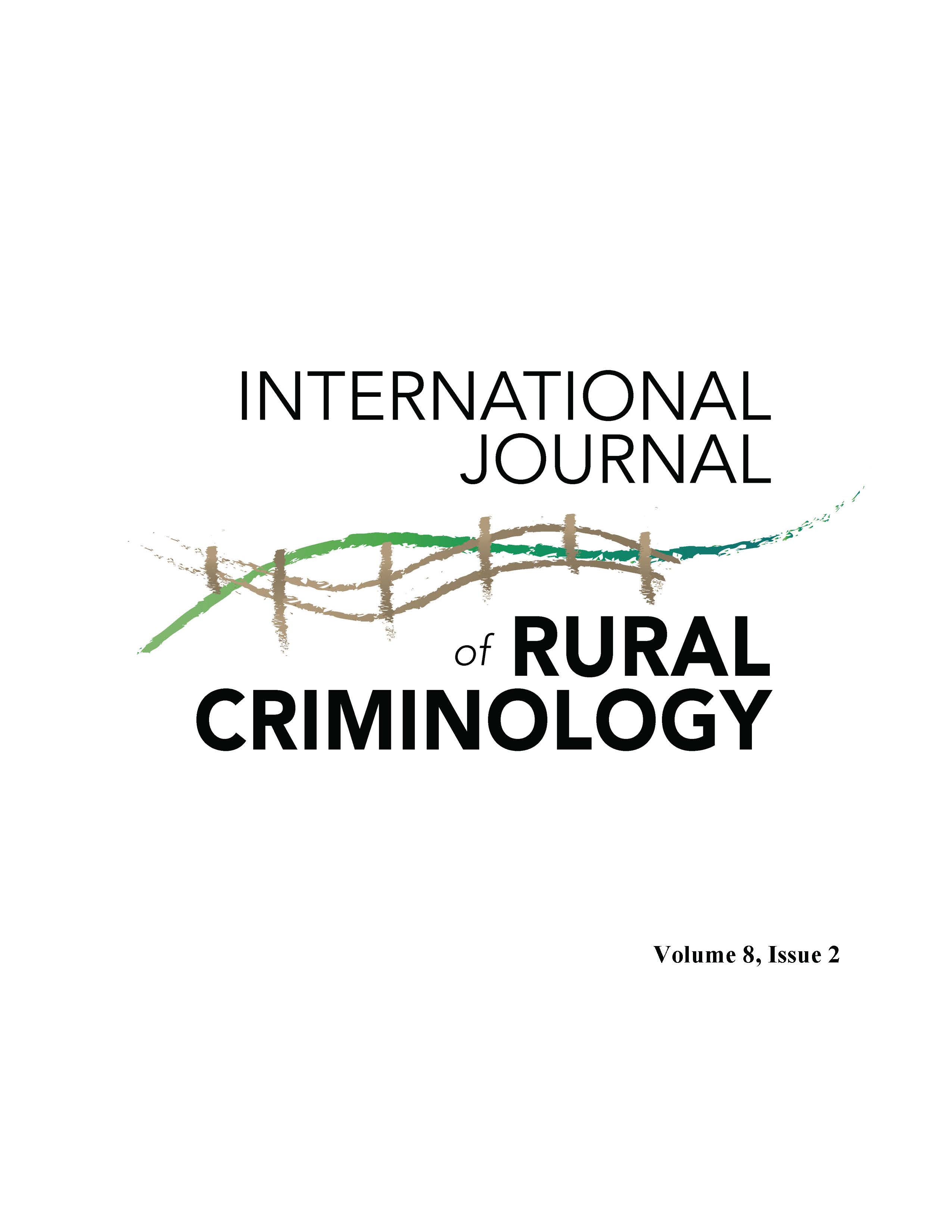 Cover for Vol. 8, No. 2 of International Journal of Rural Criminology.