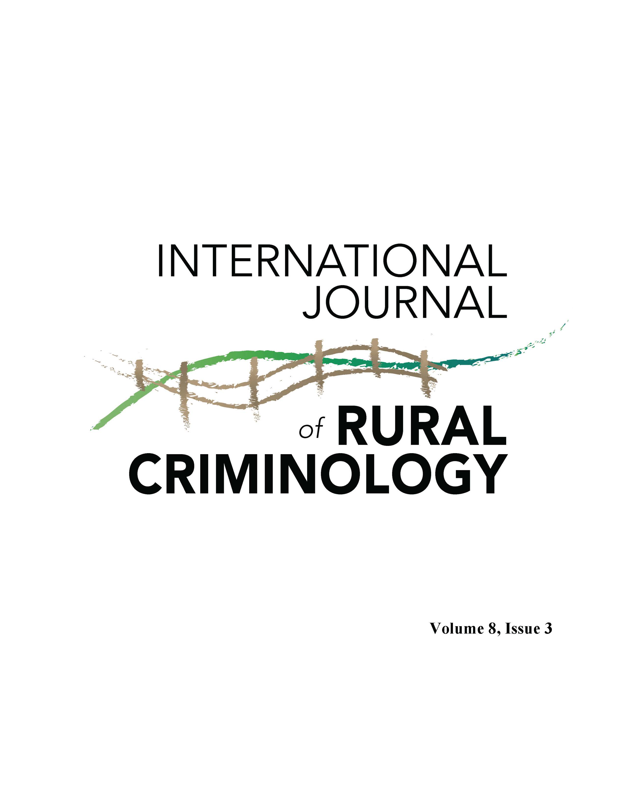 Cover for Vol. 8, No. 3 of International Journal of Rural Criminology.